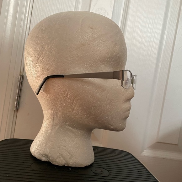 RJ Vintage Titanium Light weight half Rim frame Rectangle gunmetal pewter unisex - Picture 2 of 8